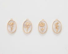 Load image into Gallery viewer, Mother of Pearl Birth Month Flower Necklace