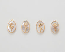 Load image into Gallery viewer, Mother of Pearl Birth Month Flower Necklace