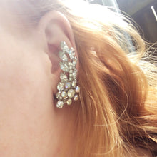 Load image into Gallery viewer, AB Rhinestone Clip On Ear Climbers