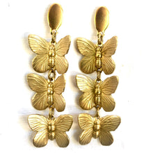 Load image into Gallery viewer, 3 Tier Butterfly Earrings