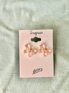 Pink Butterfly Studs