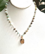 Load image into Gallery viewer, Amazonite Beaded Intaglio Mary