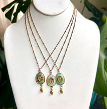 Load image into Gallery viewer, Chrysoprase Intaglio Mary Necklace