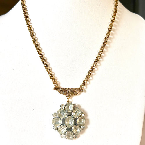 Rhinestone Pendant Necklace