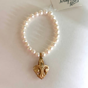 Pearl Bracelets with Vintage Charms