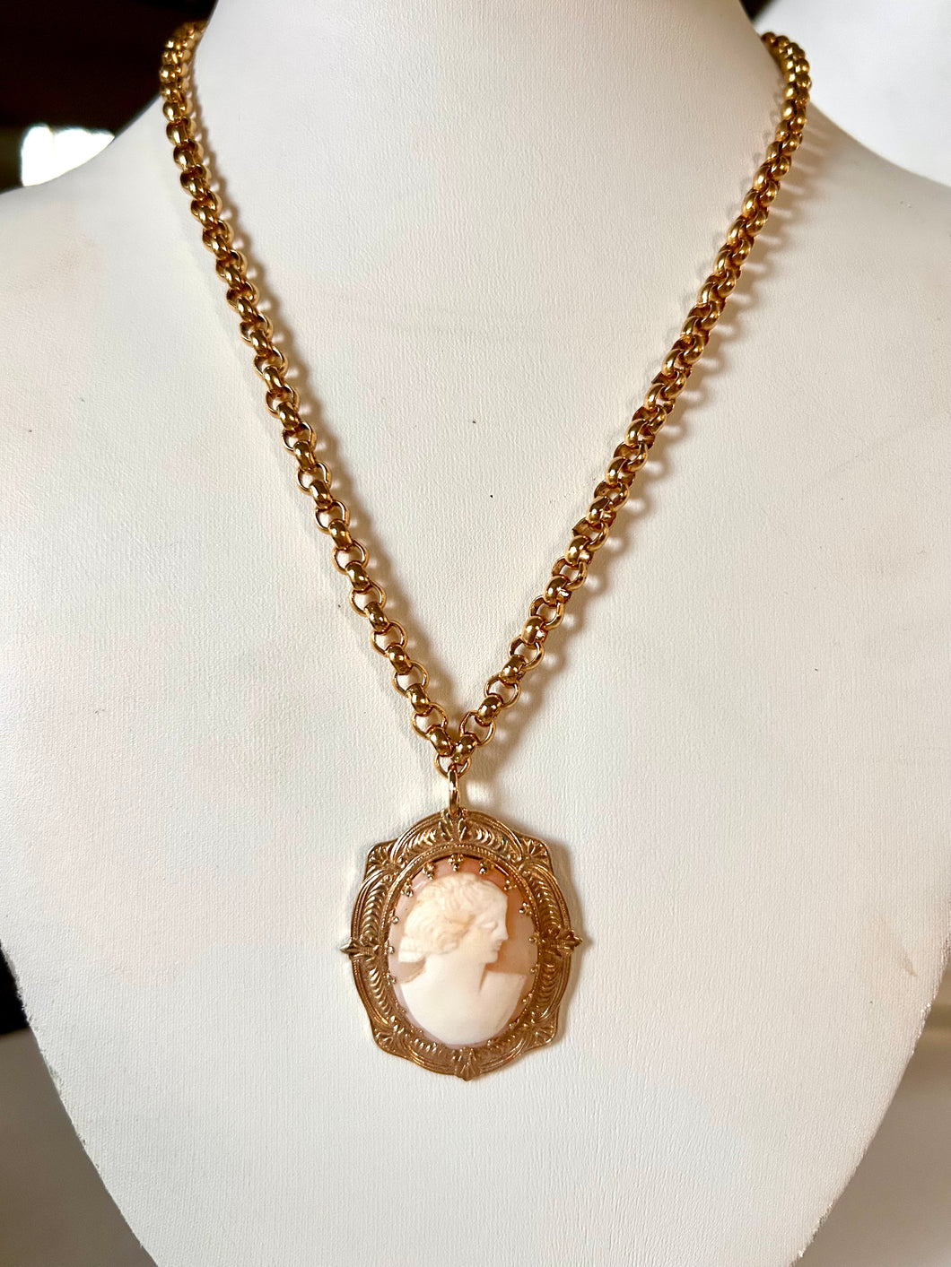 Antique Carved Cameo Necklace