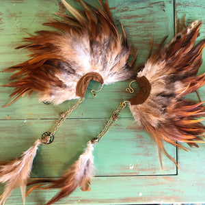 Rooster Feather Ear Cuff