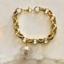 Load image into Gallery viewer, Chunky Chain Gemstone Bracelet