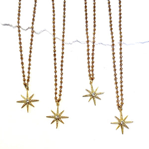 Crystal Beaded Star Necklace