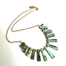 Load image into Gallery viewer, Abalone Fan Statement Necklace