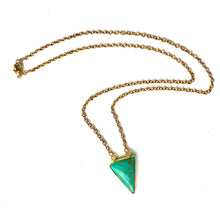 Load image into Gallery viewer, Gemstone Triangle Necklace