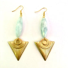 Load image into Gallery viewer, Aquamarine Art Deco Earrings