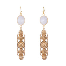 Load image into Gallery viewer, Art Deco Moonstone Earrings