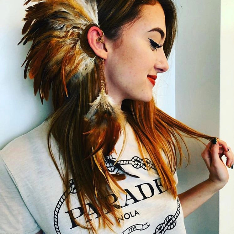 Rooster Feather Ear Cuff