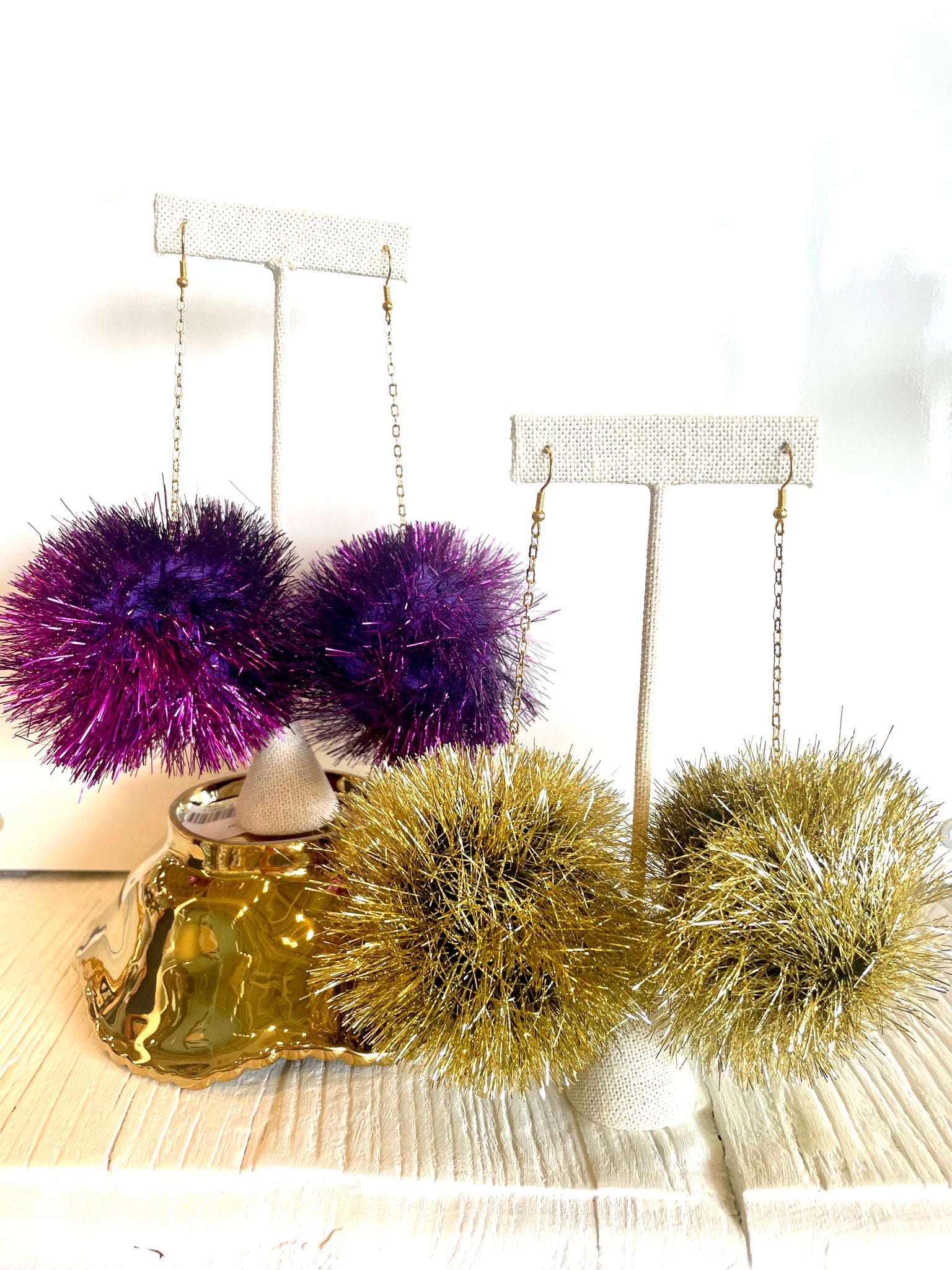 Yarn pom 2025 pom earrings