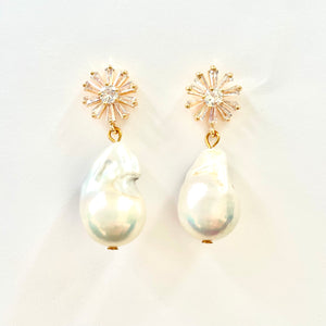Boroque Pearl Bridal Earrings
