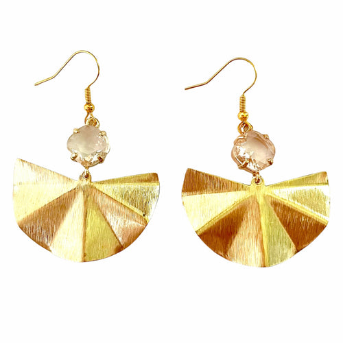 Gold Fan Earrings