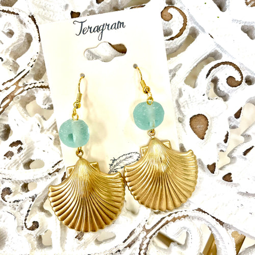 Gold Seashell Earrings
