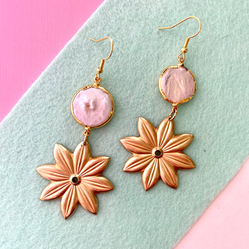 Pearl Flower Earrings