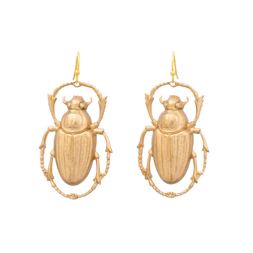 Scarab Beetle Earrings